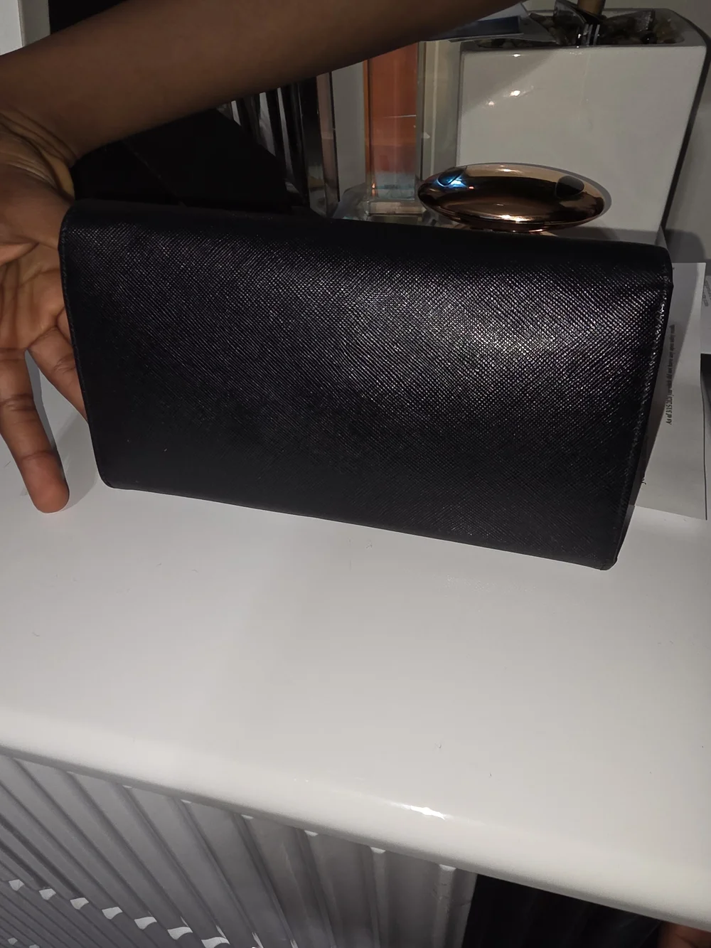 Prada Black Saffiano Logo Wallet - Picture 6 of 8